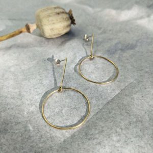 large brass circle earrings product image