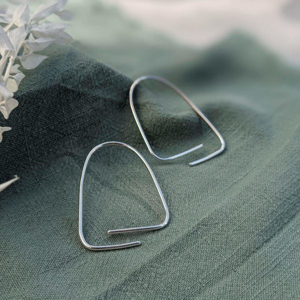 product image of silver arch earrings